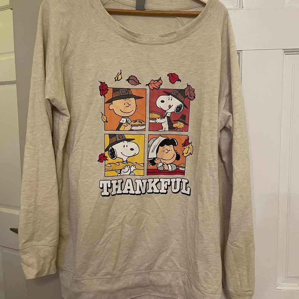 Thankful Snoopy Shirt - Cream